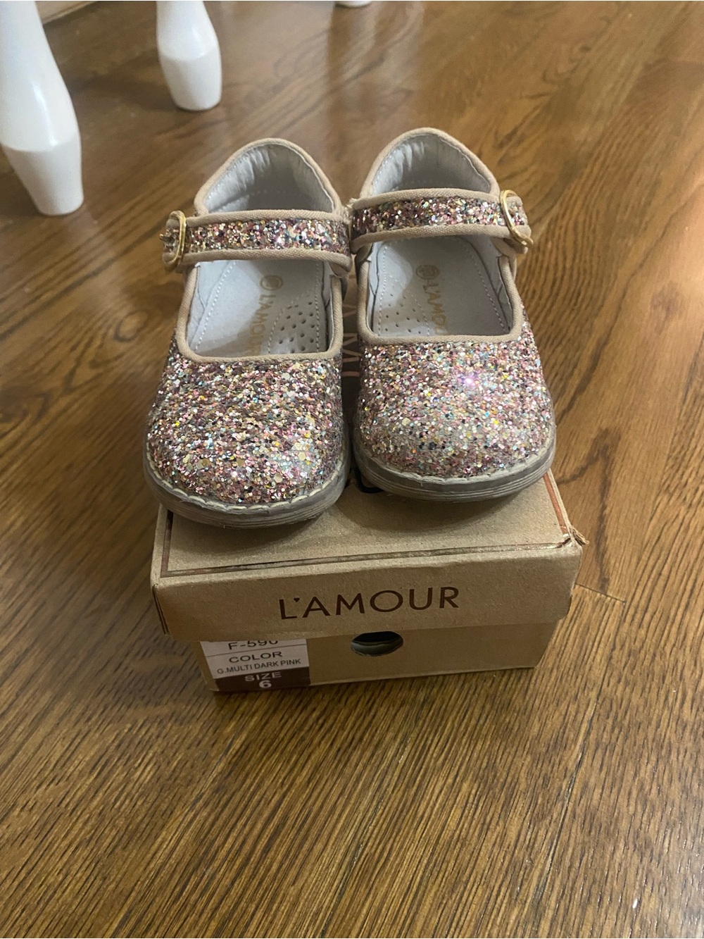 L'Amour Multicolor Glitter Mary Jane Dress Shoes